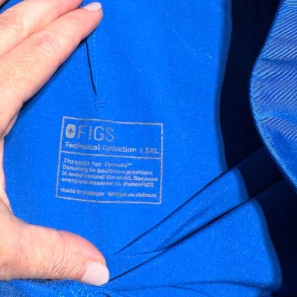 Figs Livingston High Waisted Scrub Pants Royal Blue Size 3x - Picture 3 of 8